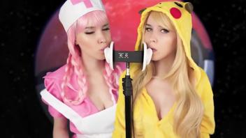 Joy et Pikachu sur le terrain d'asMR exclusive