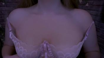 See Peachy Whispering's Breasts in Delicate Video