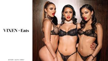 Kenzie Anne e Emily Willis: scena sensuale con seni al silicone