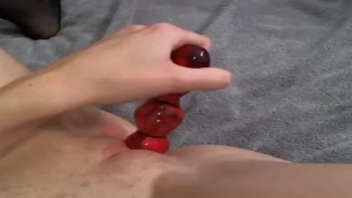 Zara and her Red Dildo Solo