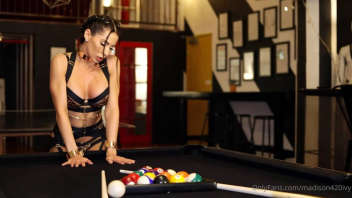 Madison Ivy and her anal self-penetration session on the pool table