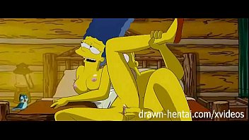 Simpson Hentai - Cabana del placer: Tres amigos traviesos y una estrella porno