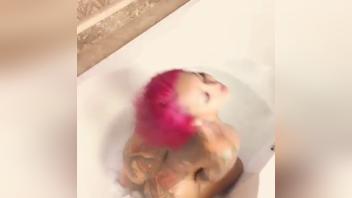 Razavi naked in bath, Brittany's passion