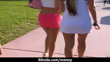 Sexy girls sell themselves for hardcore sex