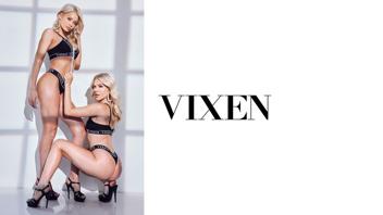 Jazlyn and Riley in an intense and passionate threesome on Vixen